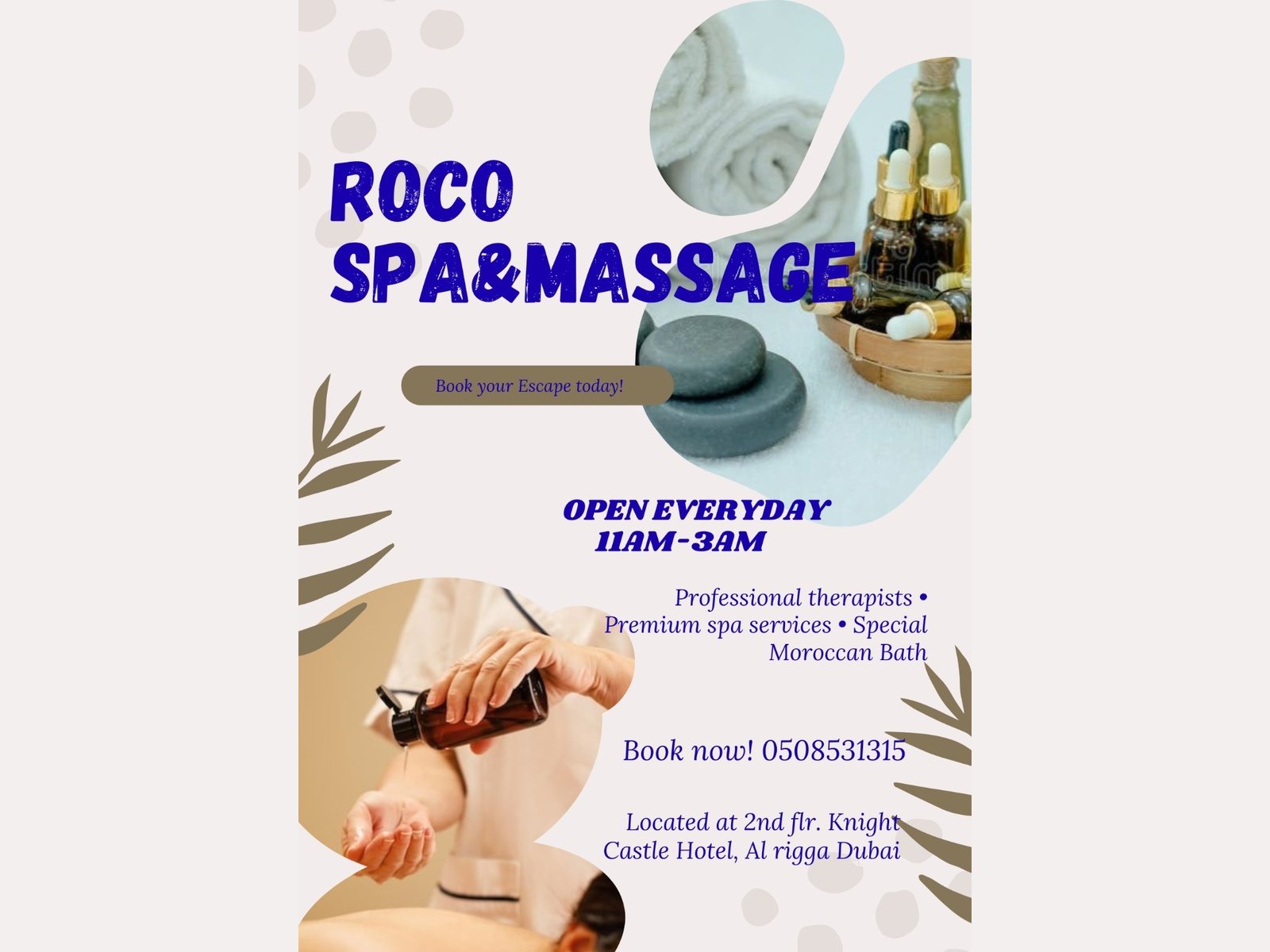 Feel Good, Relax More at Roco Spa&Massage