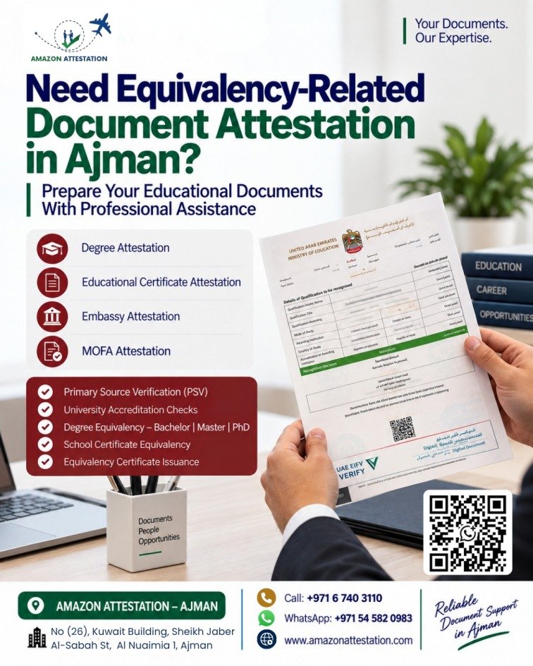 Equivalency Certificate Document Attestation in Ajman