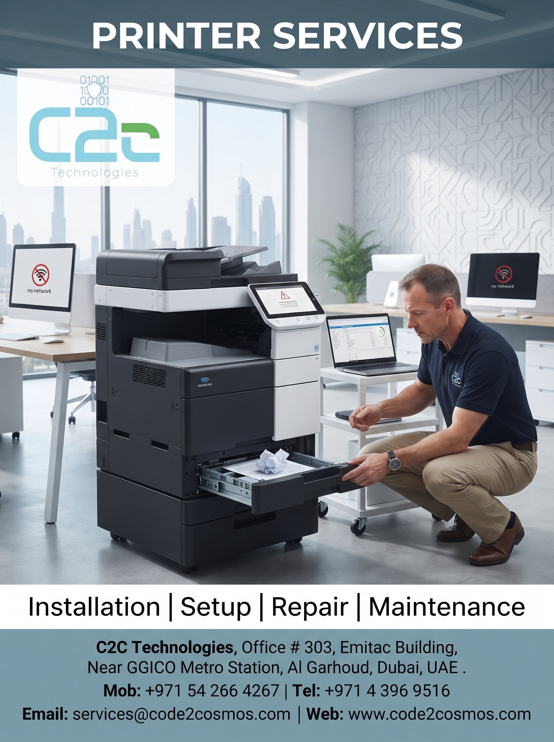 Professional Printer Services in Dubai | C2C Technologies