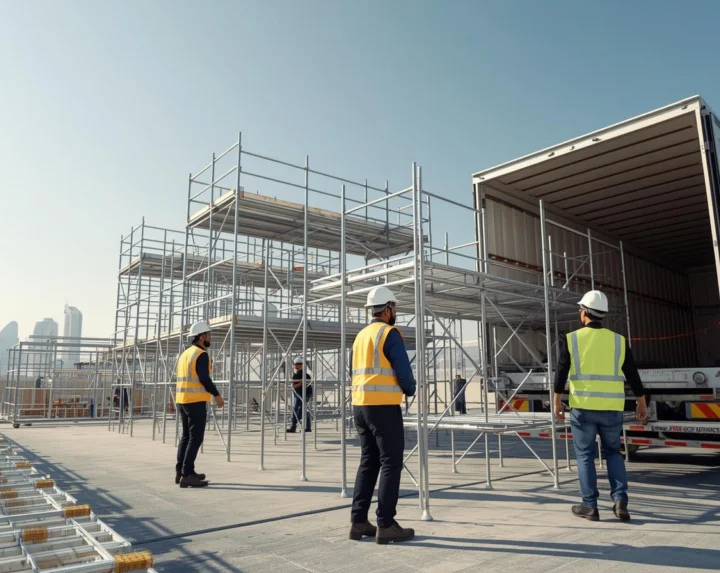 Aluminum Cantilever Staircase Ladder UAE for Work Access photo 1