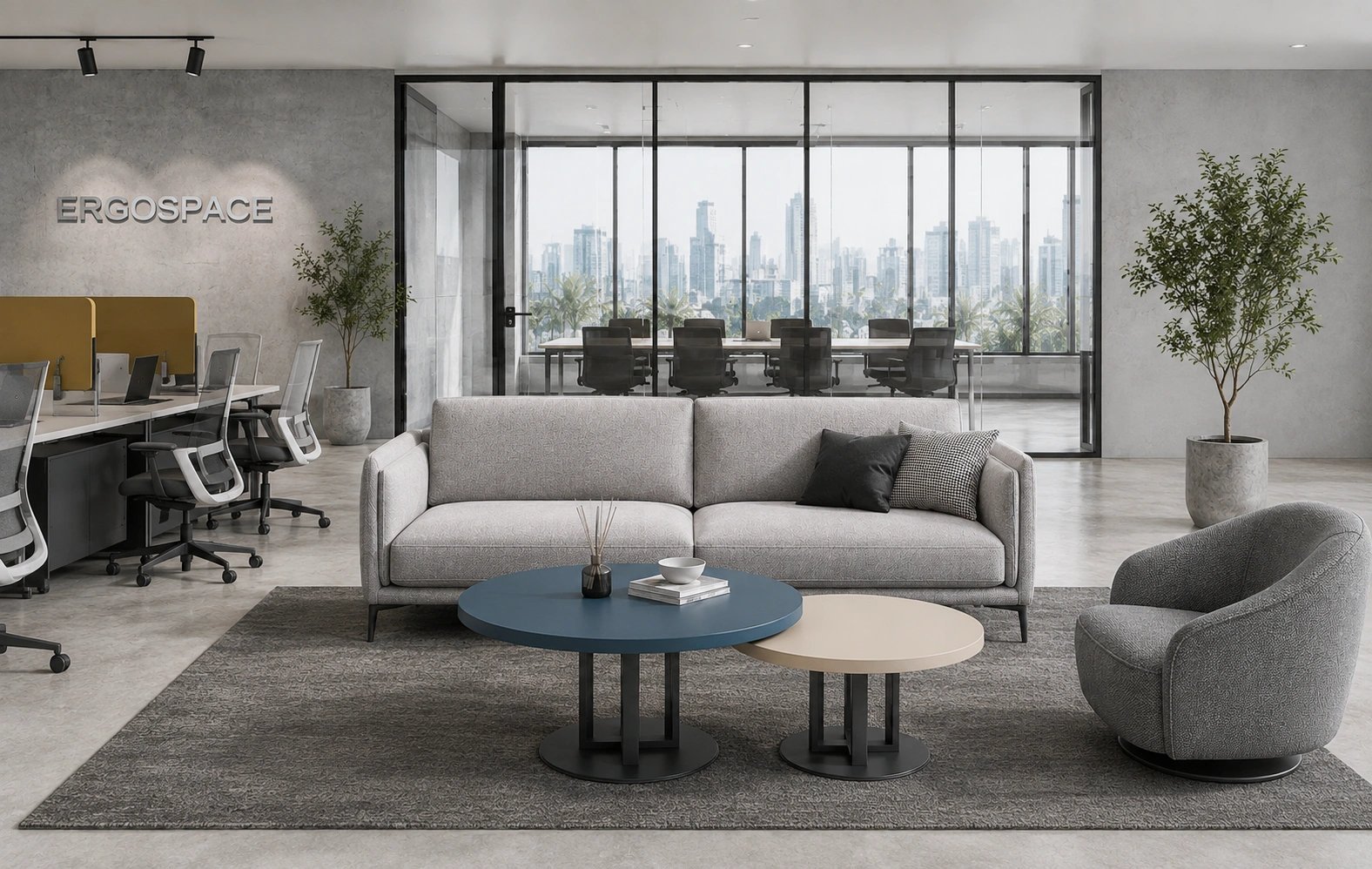 Trending Color Round Table Set – 2 Pieces photo 1