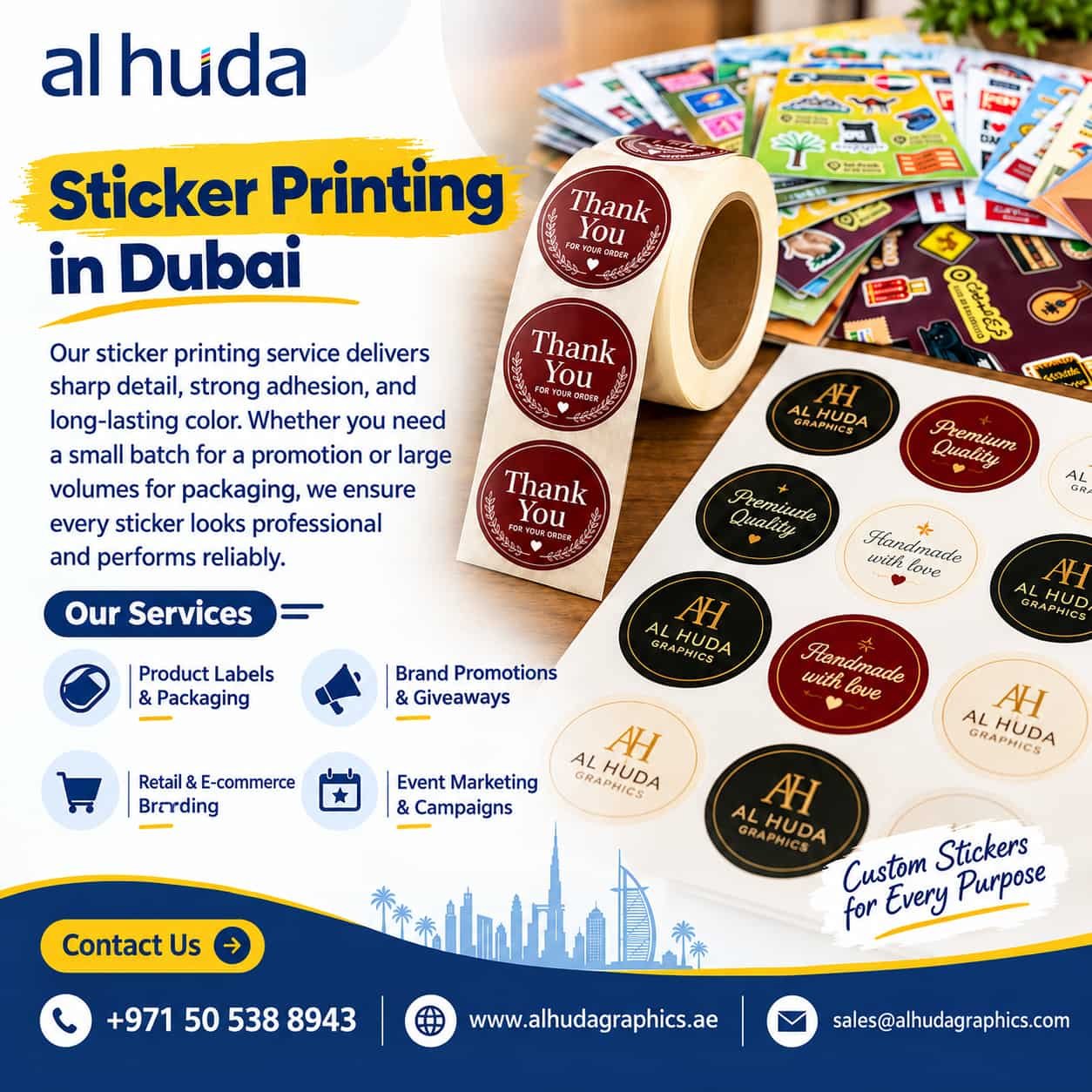 Professional Sticker Printing for Dubai Businesses photo 1