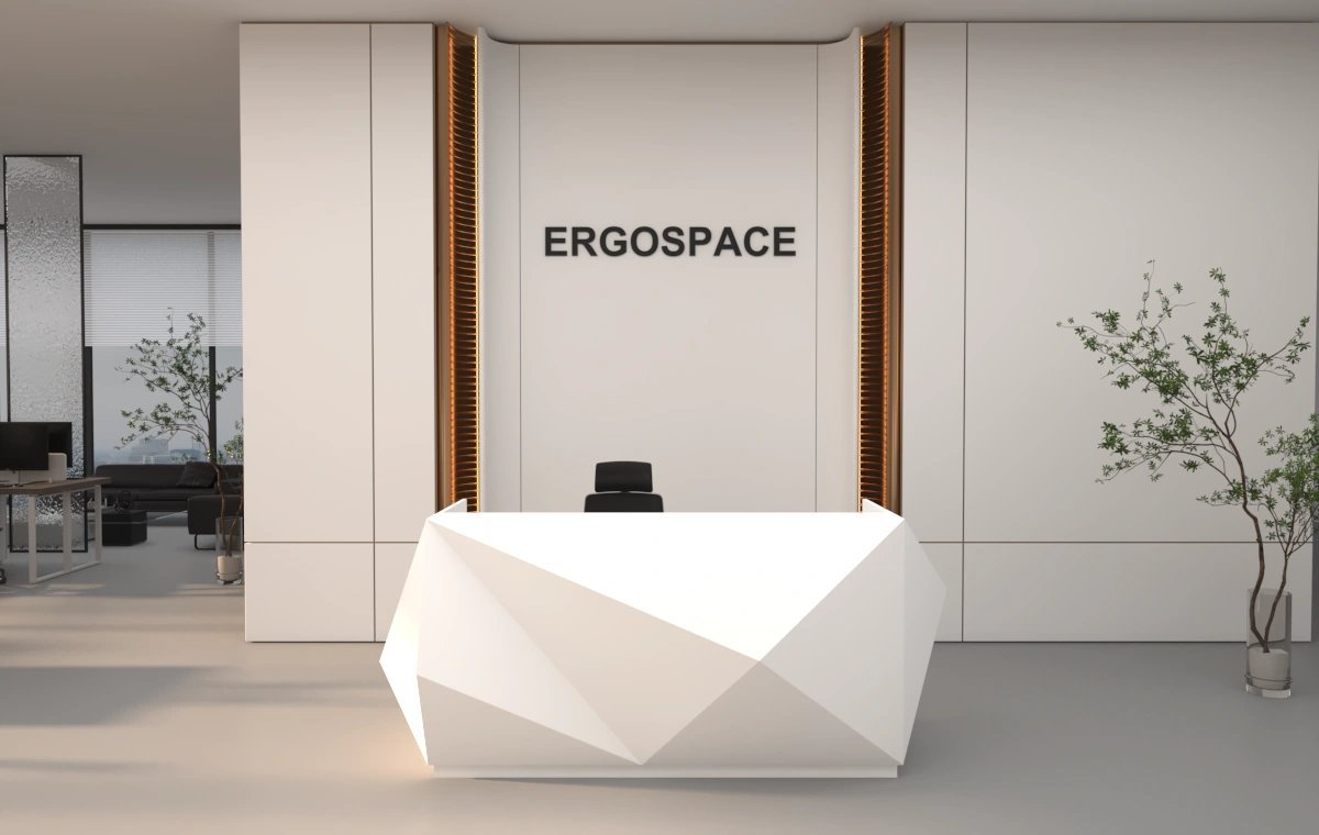Rono Small Reception Desk | Modern Reception for UAE Offices photo 1