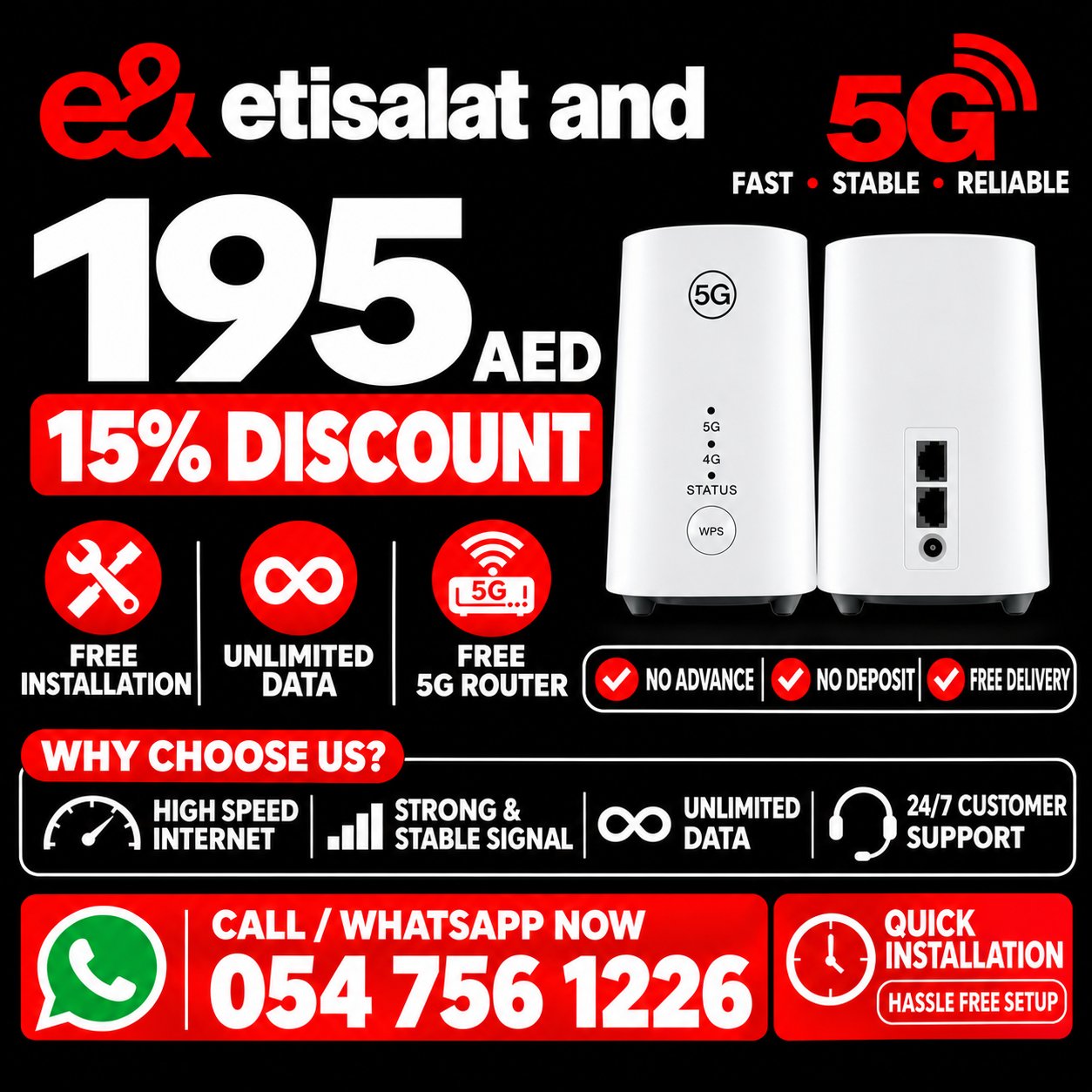 Etisalat new offer 15% discount for all customers all over UAE
