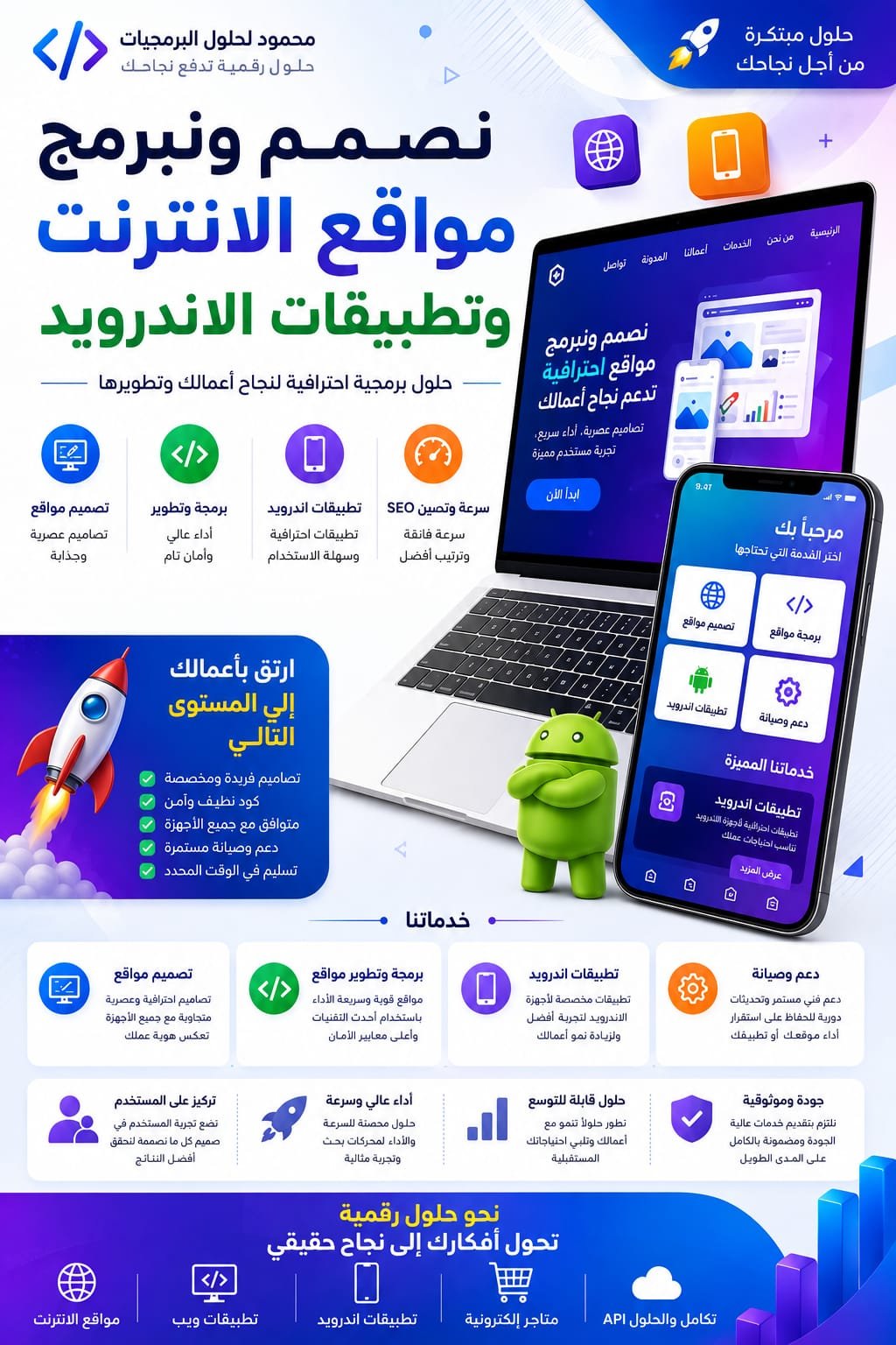 تصميم وبرمجة تطبيقات الويب والاندرويد photo 1