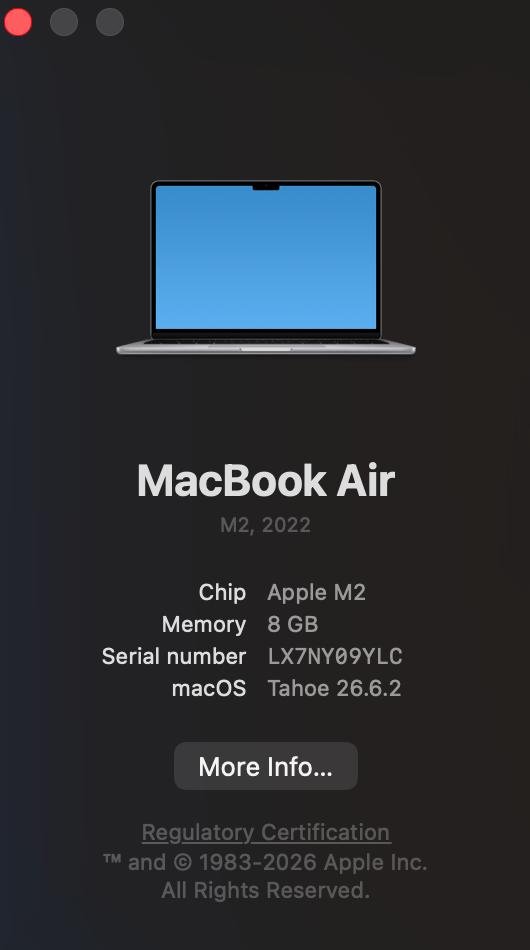 macbook air M2 2022 13inch 8gb/256ssd photo 1