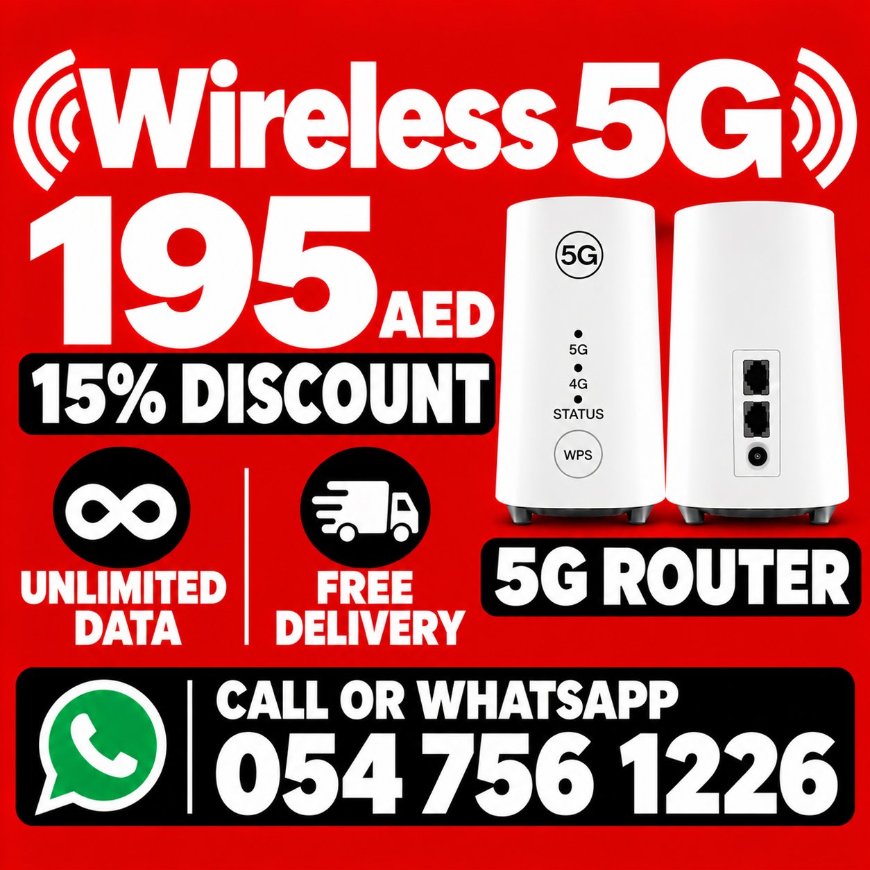 Wireless 5g WiFi connection