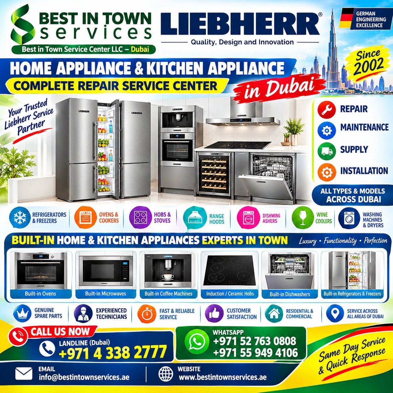 LIEBHERR HOME & KITCHEN APPLIANCES REPAIR SERVICE CENTER DUBAI photo 1