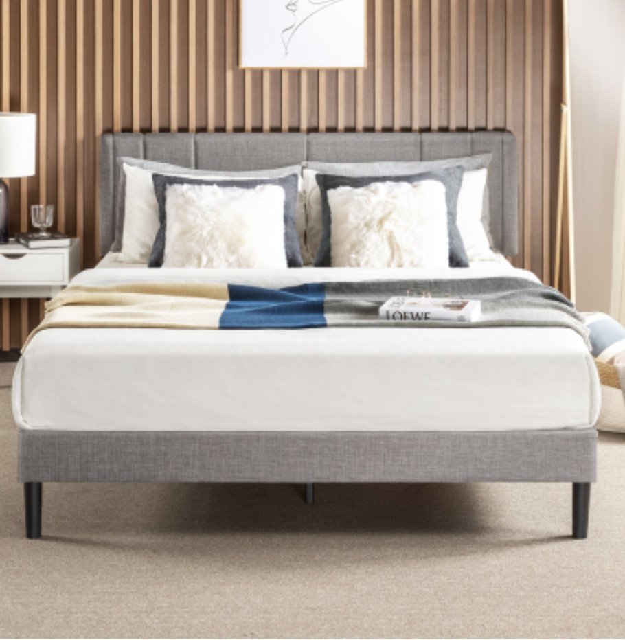 Velvet Upholstered Platform Bed