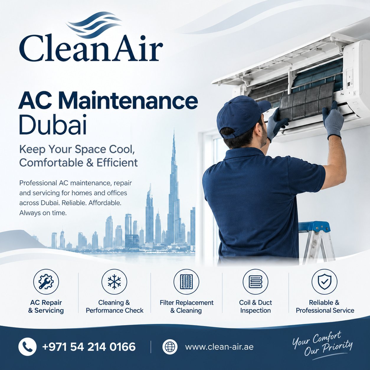 AC Maintenance Services in Dubai, UAE | Clean Air UAE photo 1
