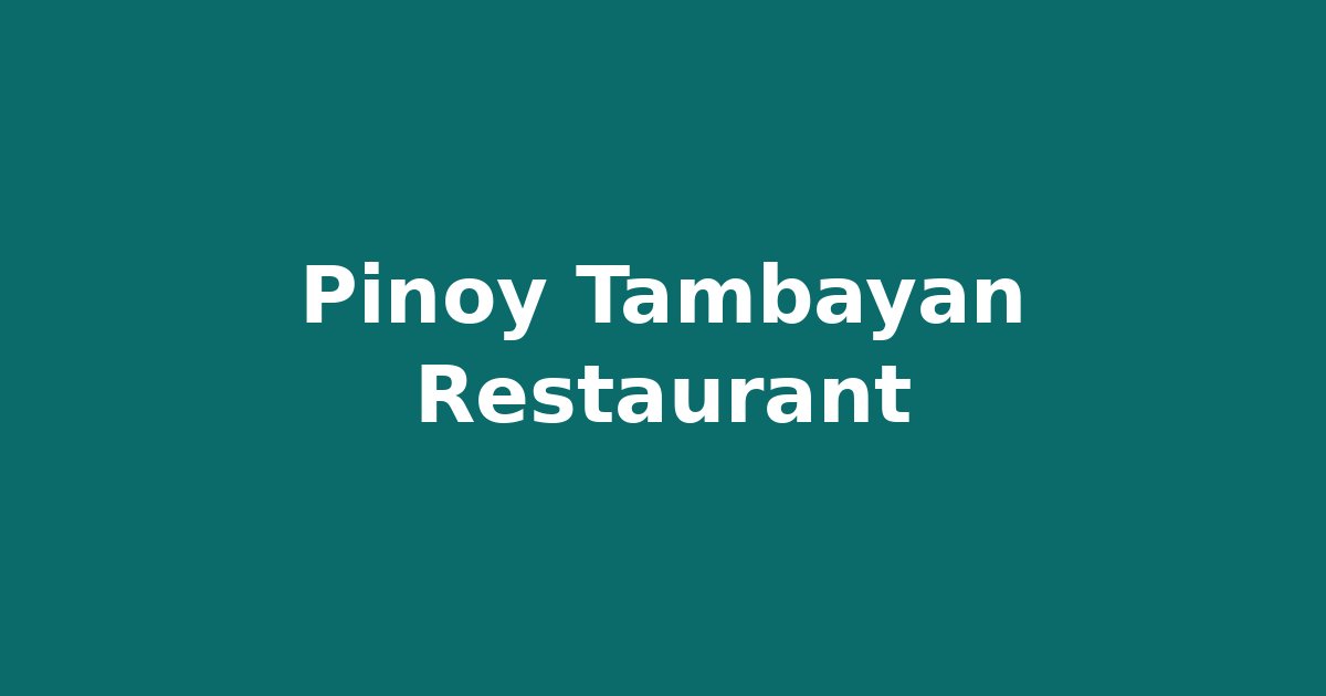 Pinoy Tambayan, Filipino Restaurant and Catering in Al Barsha 1, Dubai photo 3