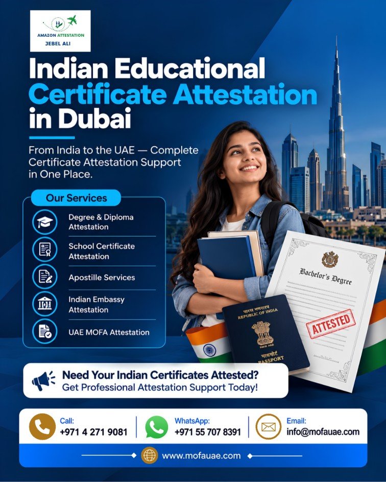 Professional Indian Certificate Attestation Support in Jebel Ali