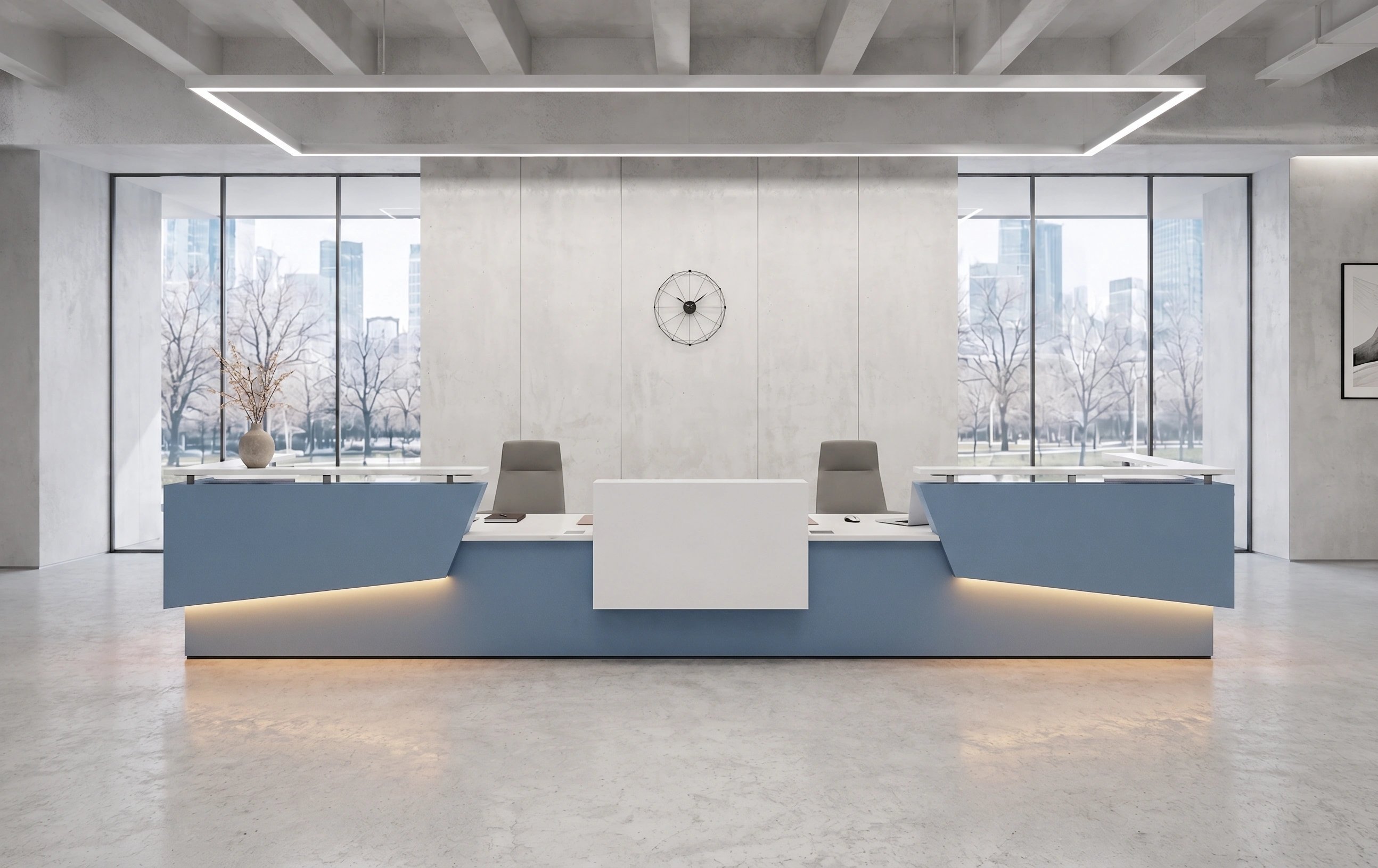 Contemporary U-Shape Reception Desk | Ergospace UAE photo 1