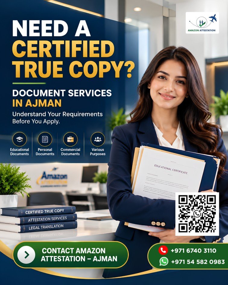 Certified True Copy Services in Ajman | Amazon Attestation photo 1