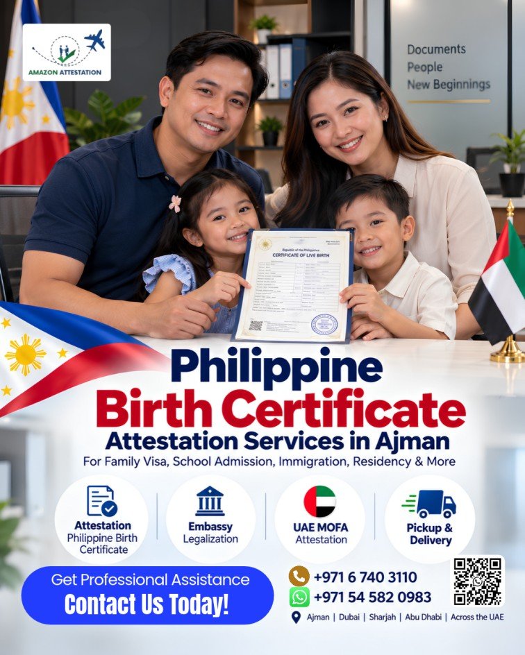 Philippine Birth Certificate Legalization & UAE MOFA Support – Ajman photo 1
