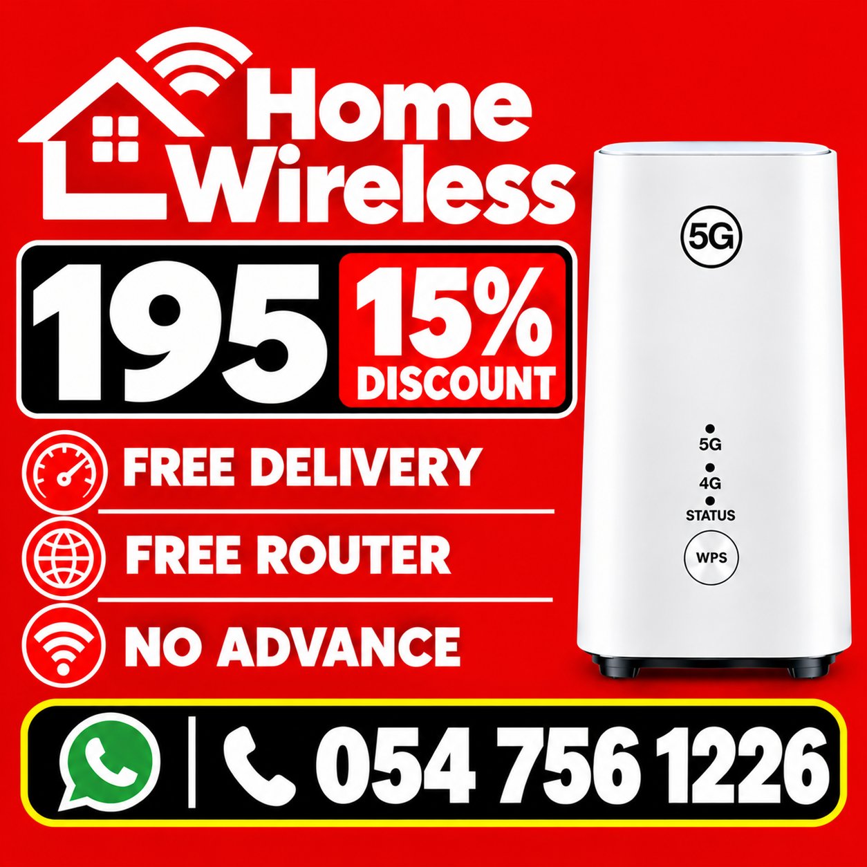 Etisalat home wireless advance 15% discount