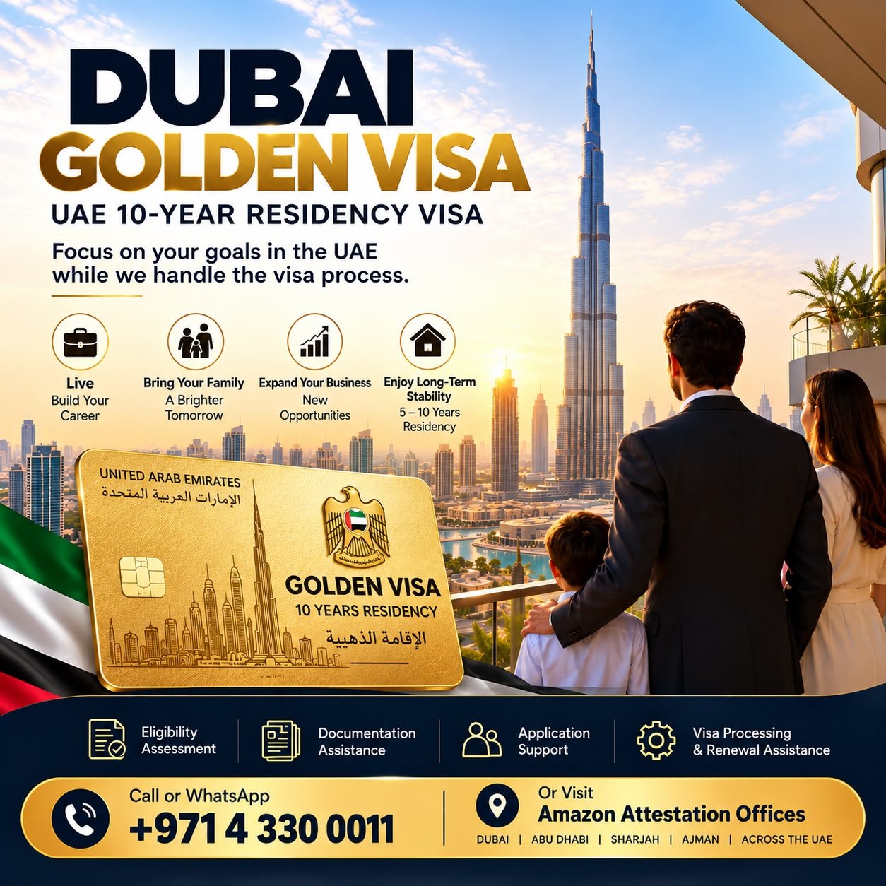 Dubai Golden Visa Assistance | UAE 10-Year Residency Visa Support