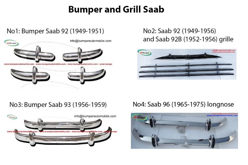 Saab 92 and Saab 92B / 93 / 96 bumpers classic car photo 1