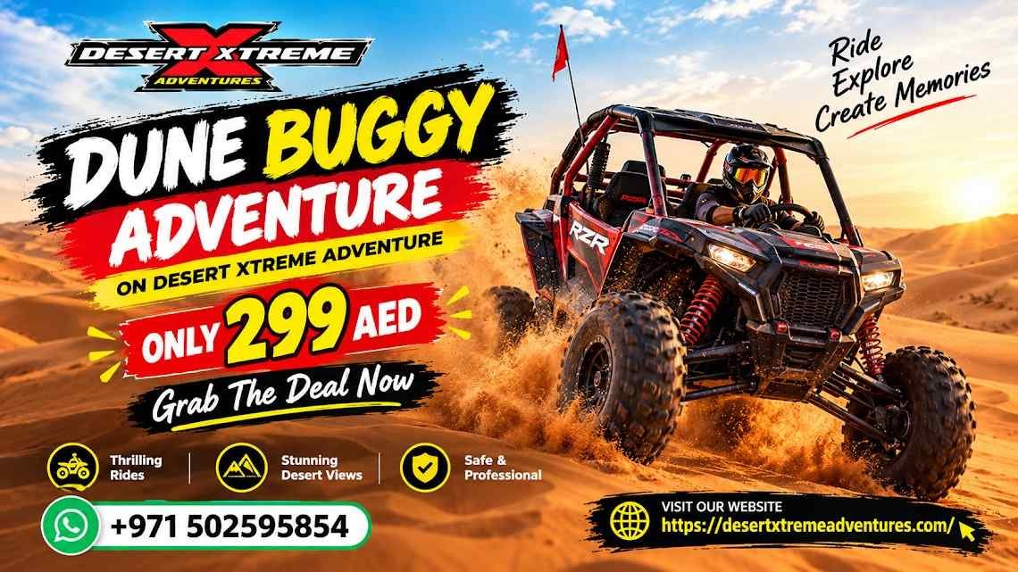 🔥 Huge Deal: Dune Buggy Dubai Ride @ AED 299 – Book Now! photo 1