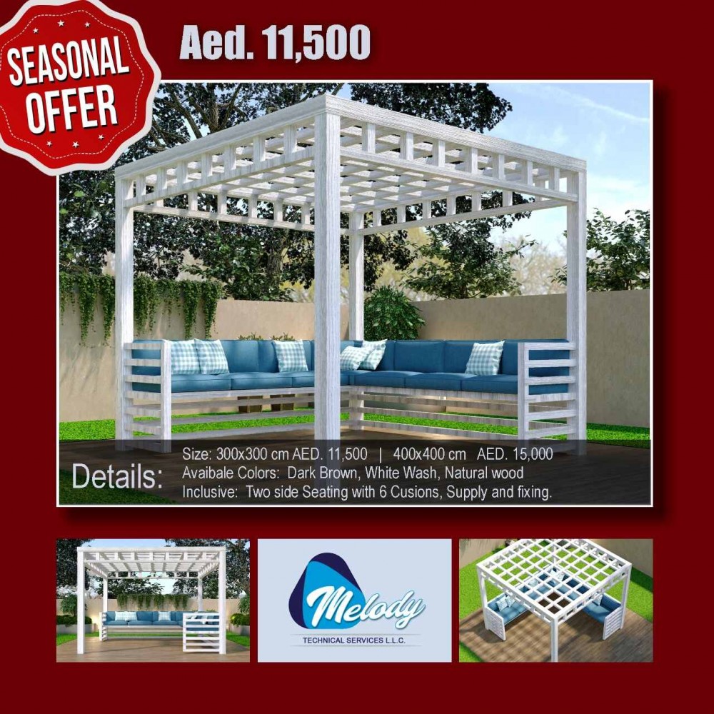 Wooden Pergola sale in Abu Dhabi, Sharjah Dubai photo 1