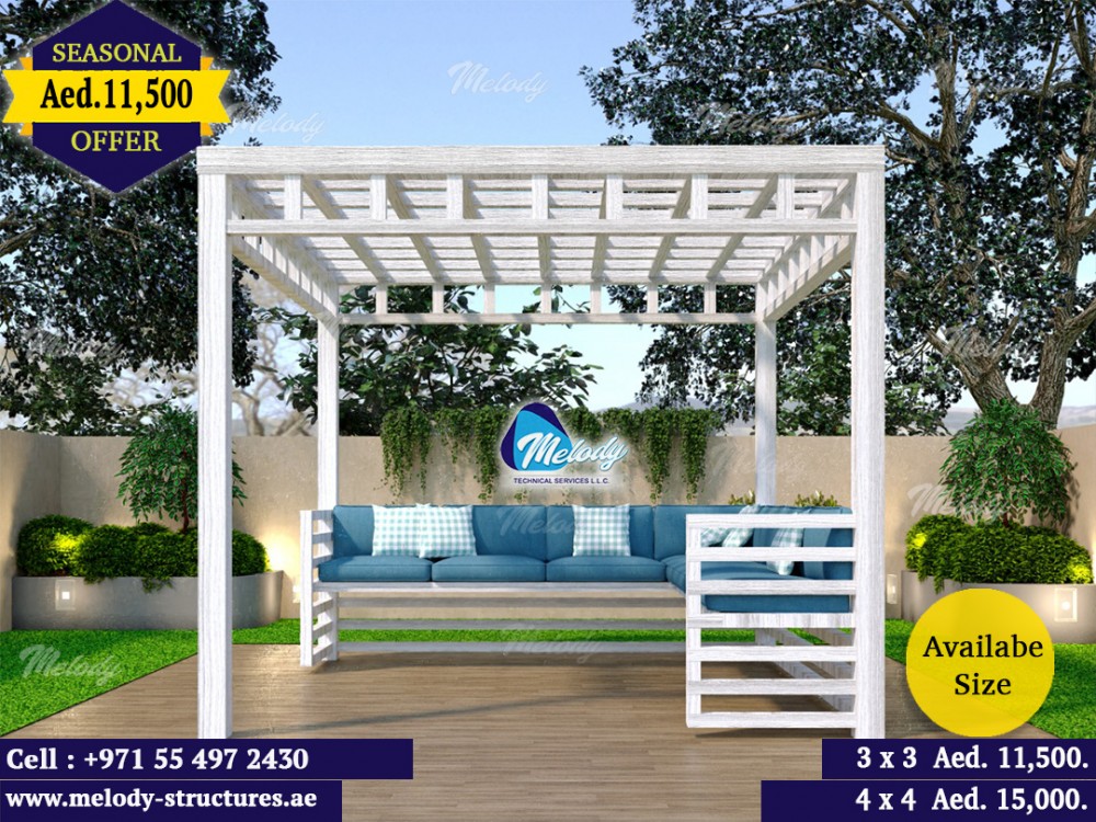 Pergola Offer with seating in Sharjah | Pergola sale Sharjah UAE | Best Price Pergola photo 1