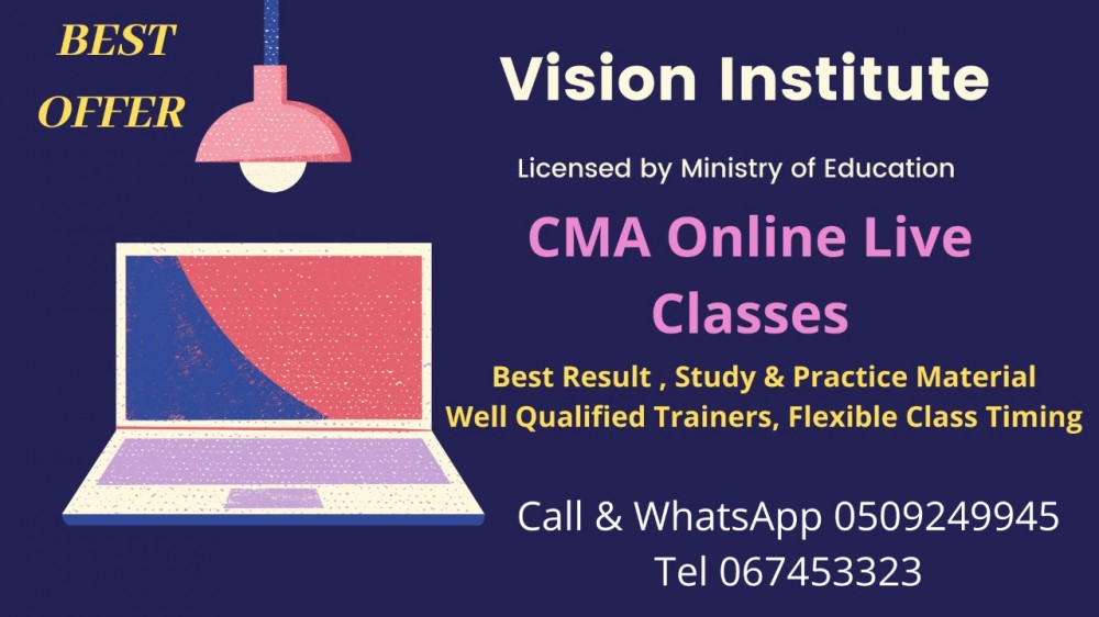 CMA COURSE AT VISION INSTITUTE CALL 0509249945 RAMADAN OFFER photo 1