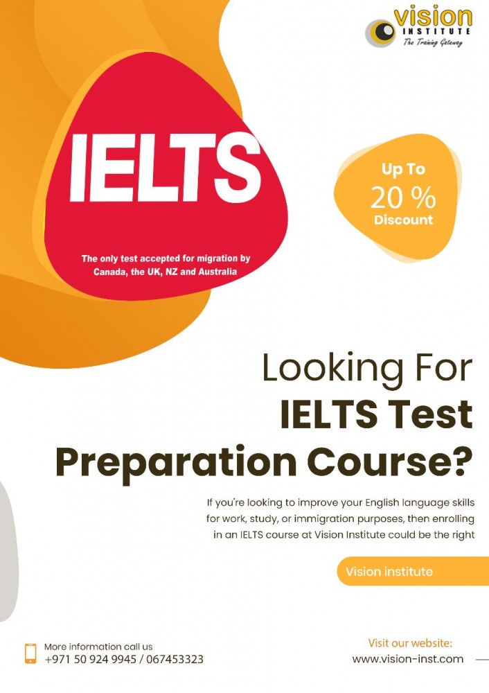 IELTS Courses at Vision Institute. Call 0509249945 photo 1