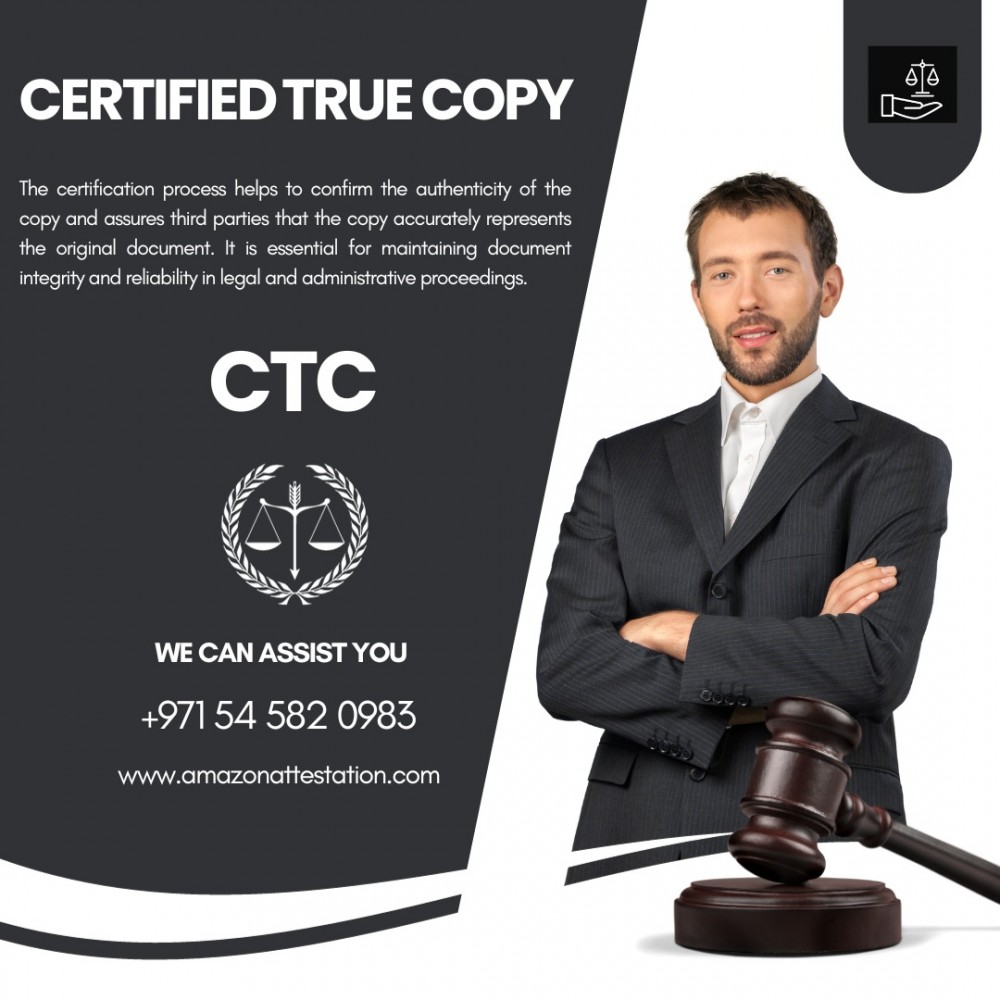 Cirtified True copy Attestation In Ajman photo 1