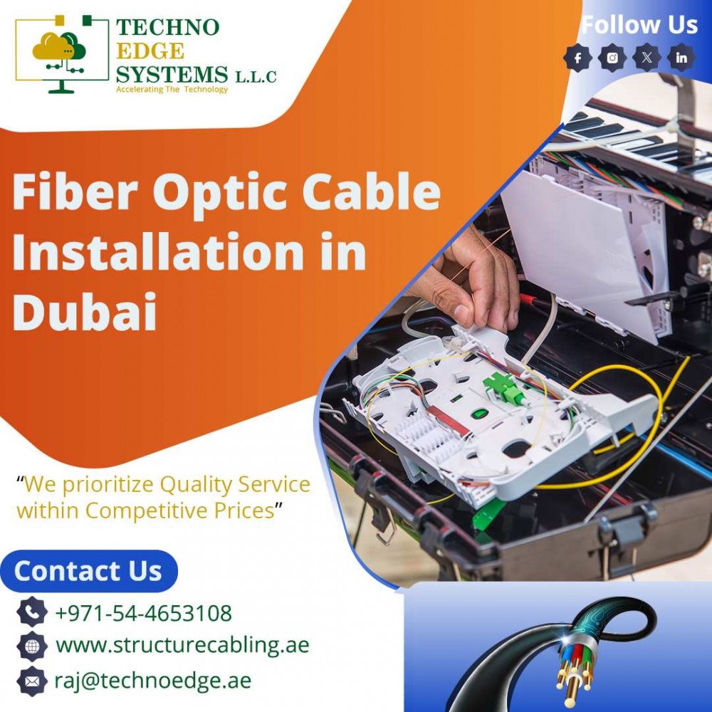 Secured Fiber Optic Cabling in Dubai, UAE photo 1