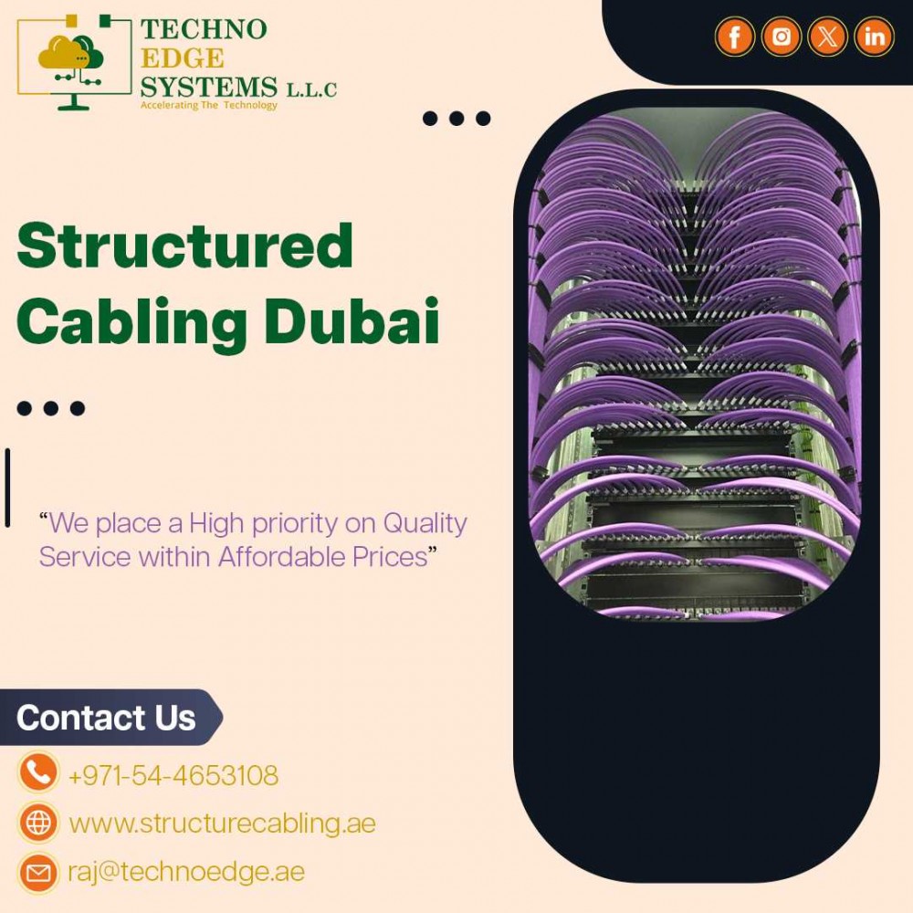 Professional Structured Network Cabling Services in Dubai, UAE photo 1