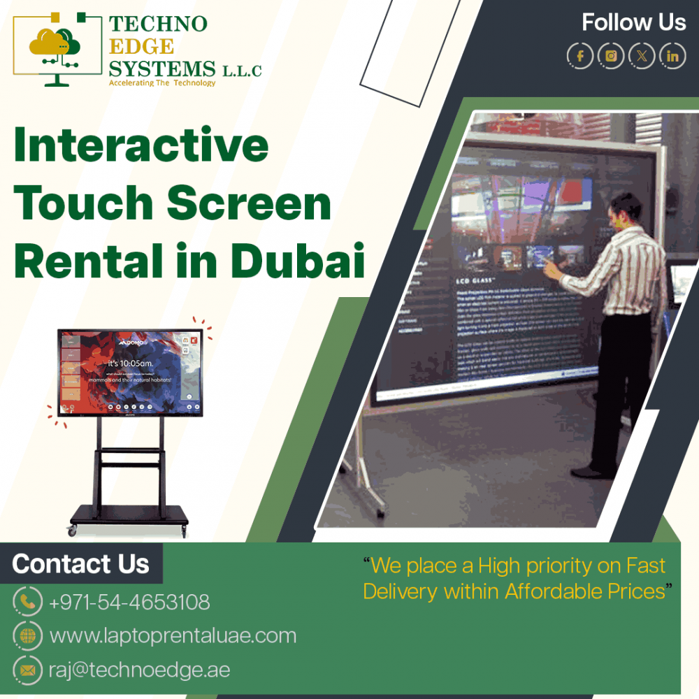 How Touch Screen Rental are Beneficial to the Corporate Sectors in Dubai? photo 1