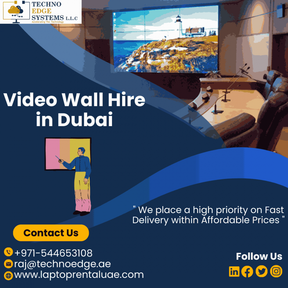 Just a glance at Techno Edge Systems Video wall Rental Services in Dubai, UAE. photo 1