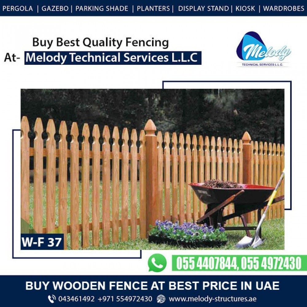 Buy Wooden Fence online in UAE From Melody Structures