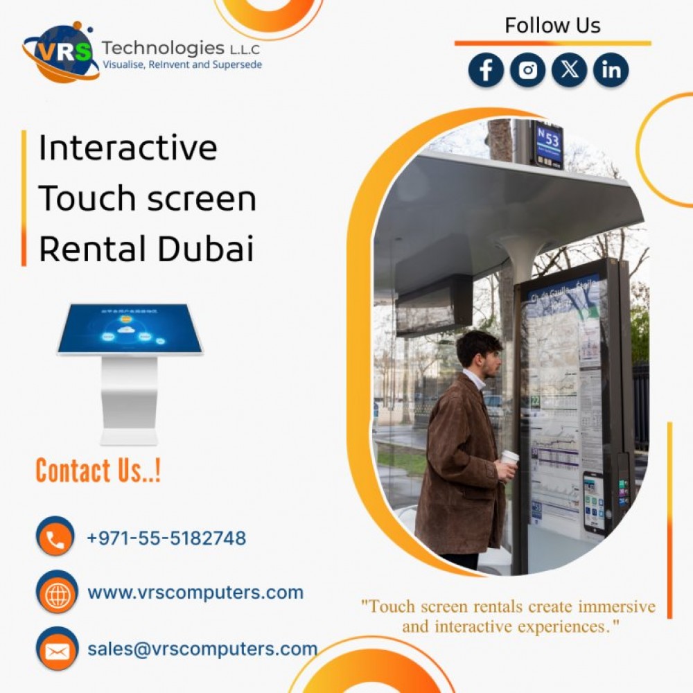 Touch Screen Kiosk Hire for Trade Shows in UAE