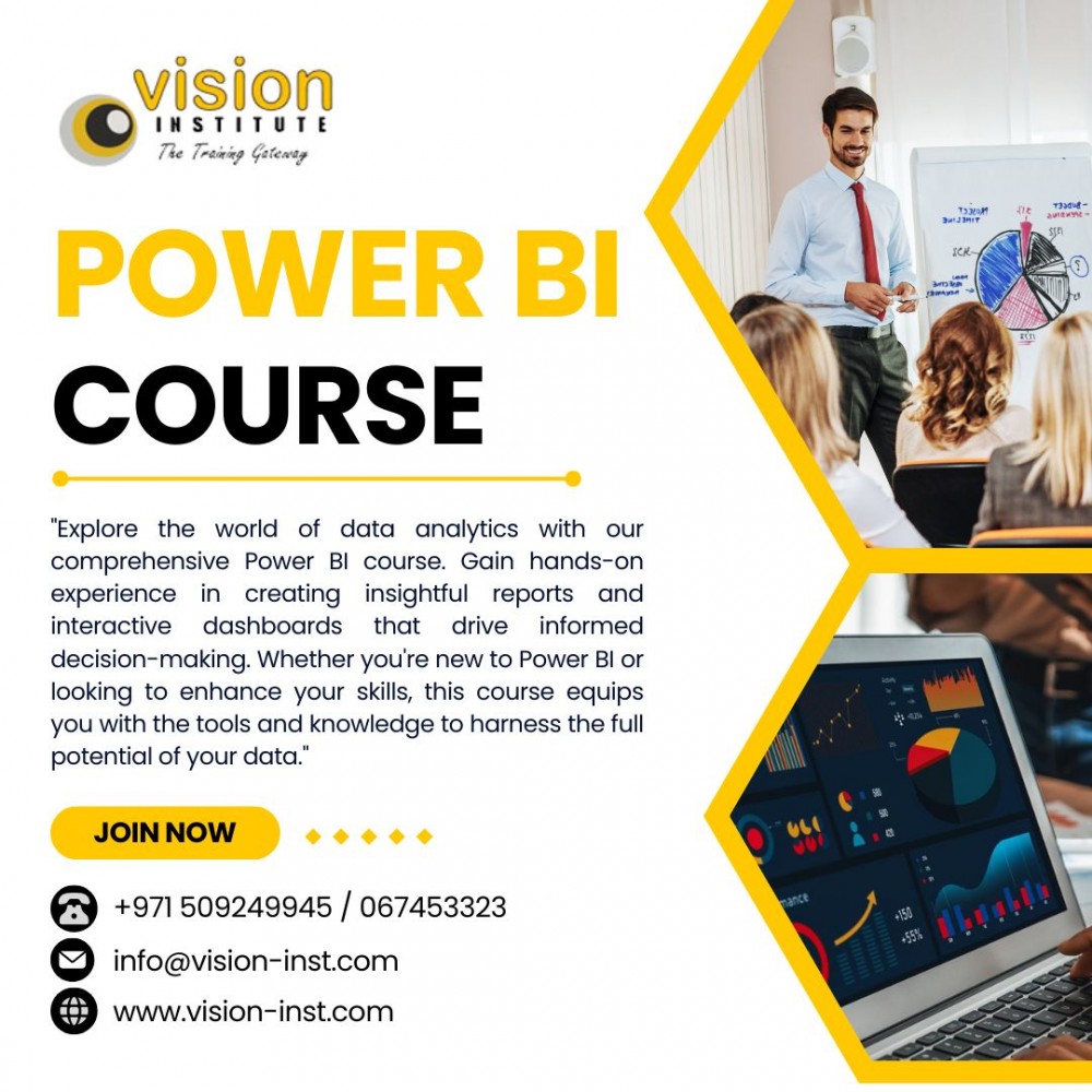 PowerBi Training at Vision Institute. Call 0509249945 photo 1