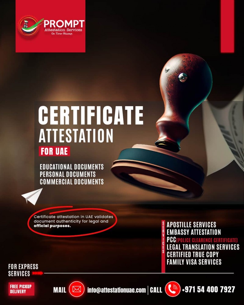 Certificate attestation in Dubai