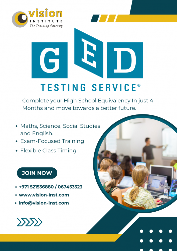 GED TRAINING AT VISION INSTITUTE